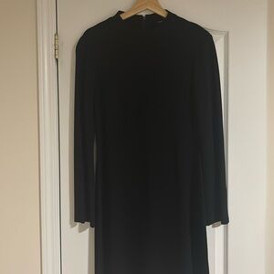 Ivanka Trump Long Sleeve Mock Neck Sweater Dress black
